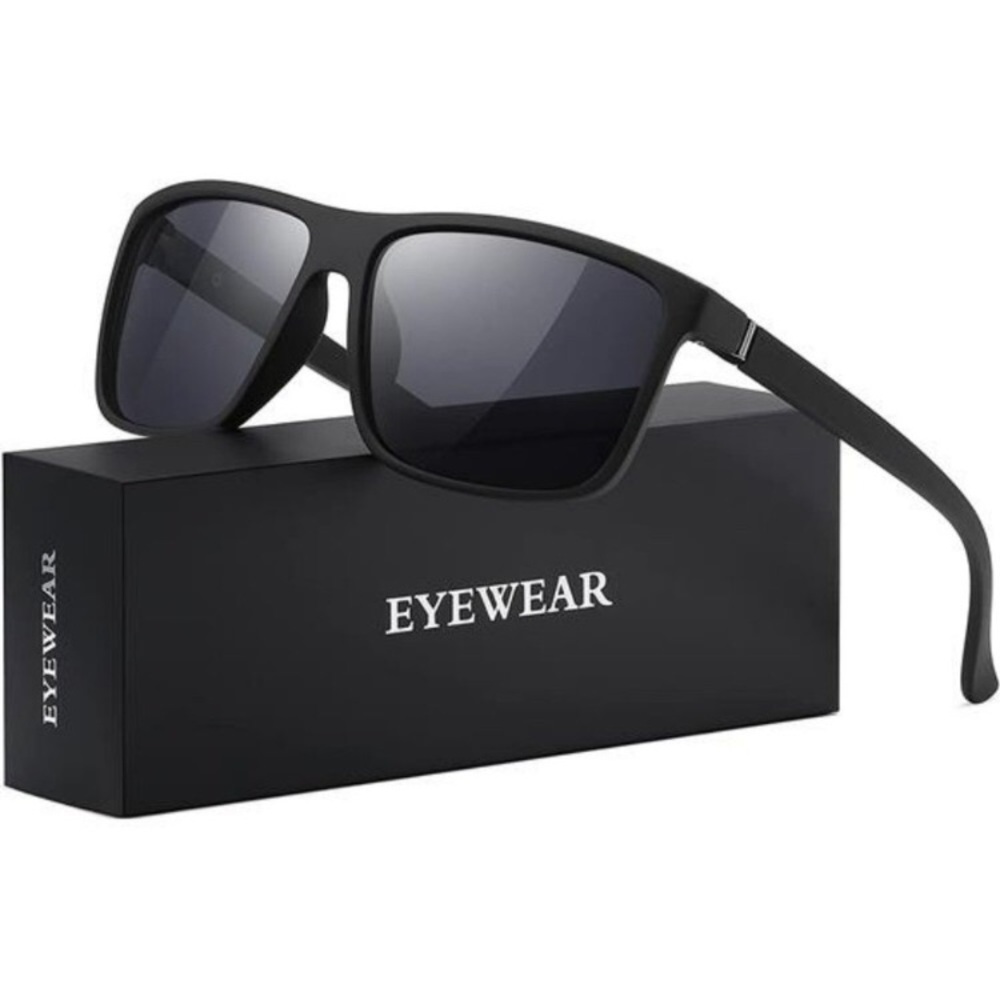 Polarized Sunglasses for Mens & Womens, Black Retro Sun Glasses UV400 Protection